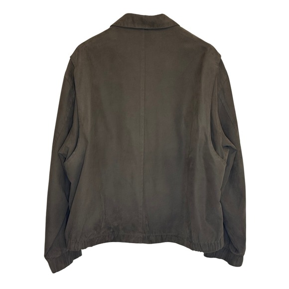 Gary Player Faux Suede Zip Jacket Taupe Brown Mens XXL Classic Golf Style - Picture 2 of 11